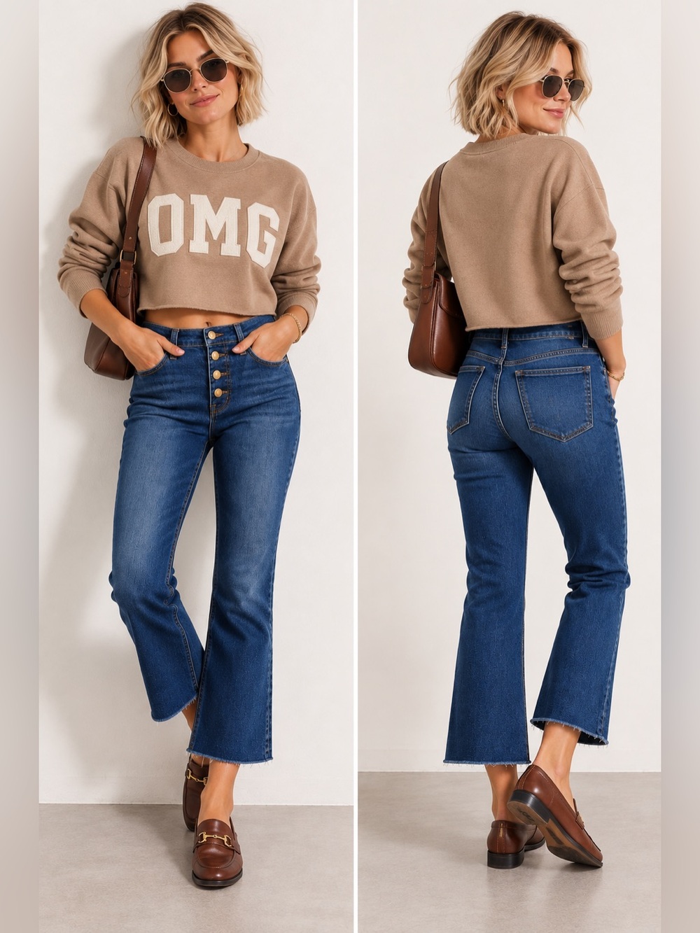 J.Crew High-Rise Flare Crop Jeans Button Fly Dark Wash 25P Petite NWT